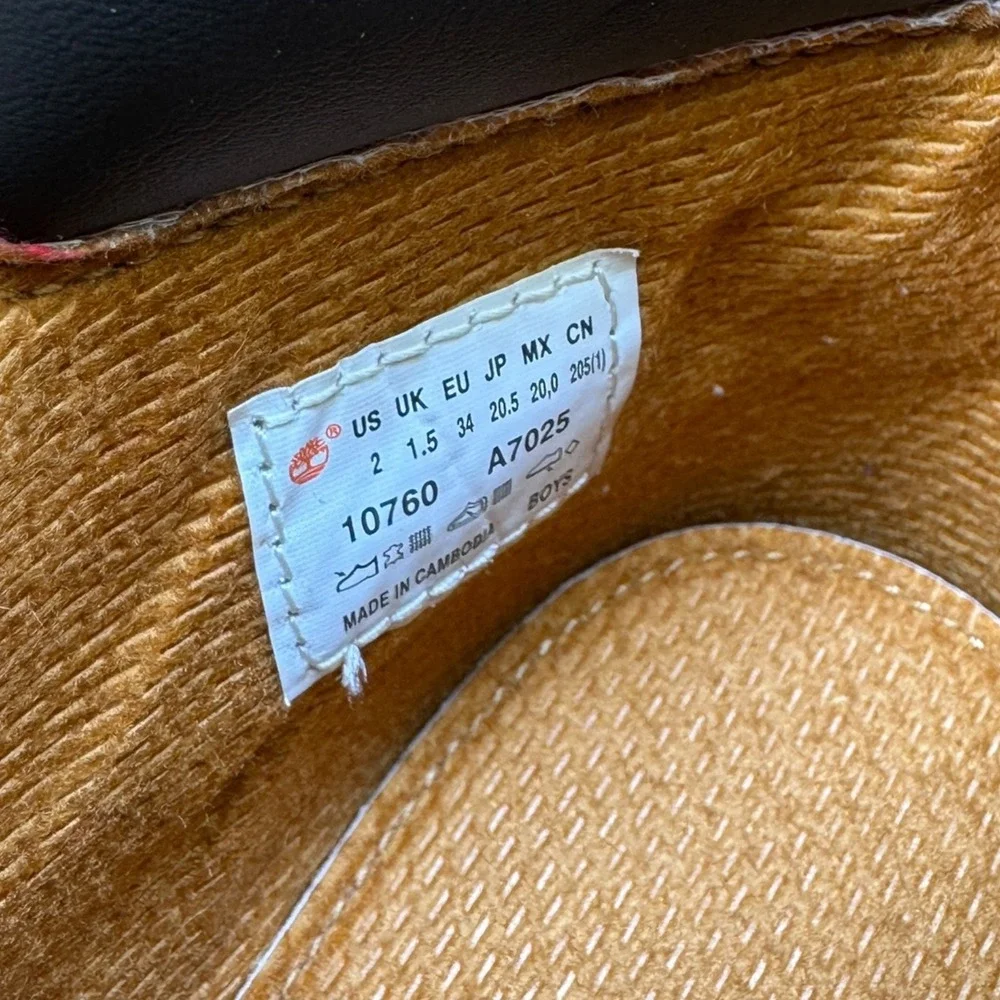 Timberland Youth 2 Wheat Nubuck Leather Ankle‎ Boots Kids Casual Waterproof